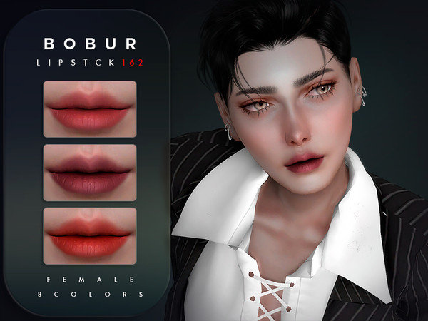 Sims 4 — Matte lipstick by Bobur2 — Matte lipstick for female 8 colors I hope you like it