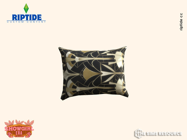 Sims 4 — Riptide CC Deco Living Lounge Art Deco Cushion by Riptidecc — Bring the dazzling spirit of the 1920s into your