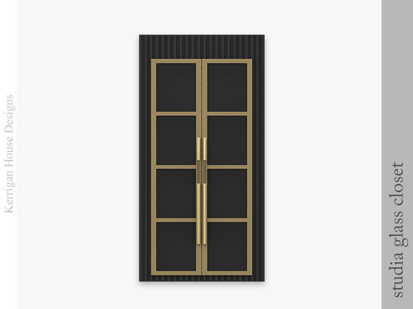 Sims 4 — Studia Glass Closet by kerriganhouse — A modern and luxurious closet set for a penthouse or glamorous space.