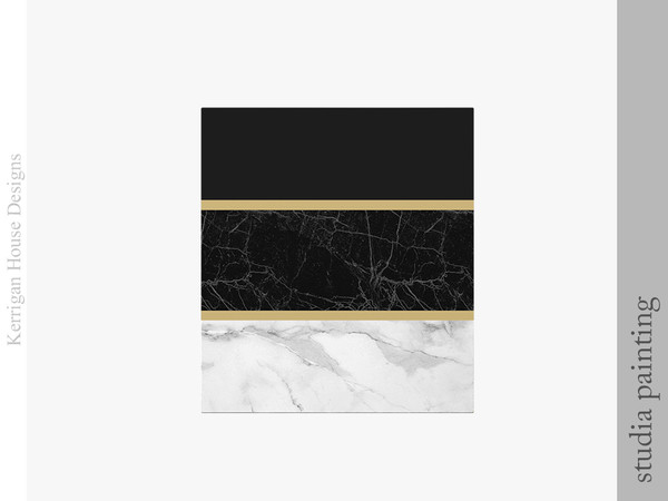 Sims 4 — Studia Painting by kerriganhouse — A modern and luxurious closet set for a penthouse or glamorous space.