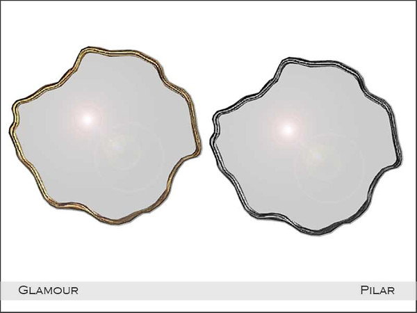 Sims 4 — Pilar Glamour Mirror by Pilar — A small, elegant corner in two colors, gold and silver