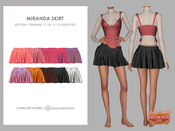 Sims 4 — Miranda Skirt by Charlotte_Morris — 10 swatches