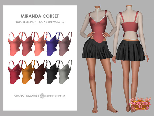 Sims 4 — Miranda Corset by Charlotte_Morris — 10 swatches