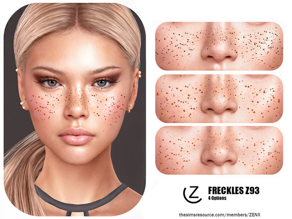 Sims 4 — FRECKLES Z93 by ZENX — All Age