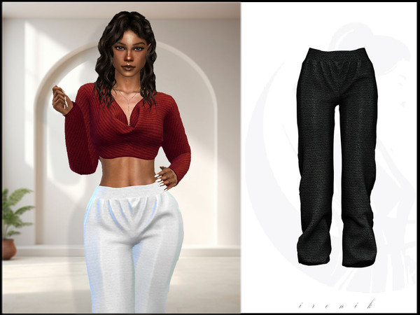 Sims 4 — [Set] Casual Flow Pants by _ironik_ — -3 Colors