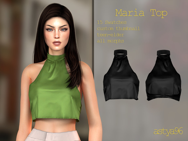 Sims 4 — Maria Top by astya96cc — 15 swatches