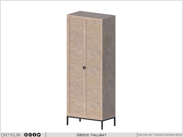 Sims 4 — Greece Cupboard Tall With Two Doors by Onyxium — Onyxium@TSR Design Workshop Hallway Collection - Belong To The