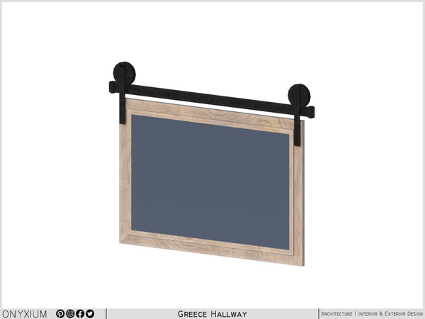 Sims 4 — Greece Rail Wall Mirror by Onyxium — Onyxium@TSR Design Workshop Hallway Collection - Belong To The 2025 Year
