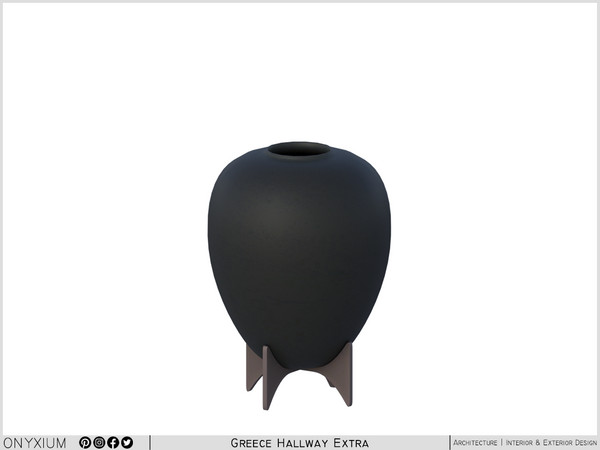 Sims 4 — Greece Vase With Foot Holder by Onyxium — Onyxium@TSR Design Workshop Hallway Collection - Belong To The 2025