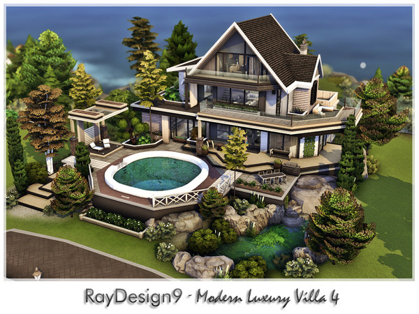 Sims 4 — Modern Luxury Villa 4 by RayDesign9 — I build this house in Brindletown Bay, 40x40 lot size with 3 floors. This