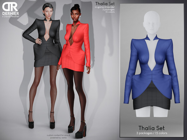 Sims 4 — DERNIER - Thalia Jacket by VentaStudio — Thalia Jacket