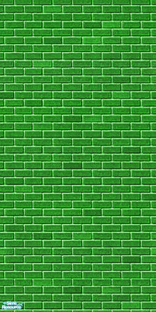 Sims 2 — Maxis Brick Wall Green by simmyfan2852 — Part of the Maxis Brick Wall Recolor Set