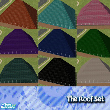 Sims 2 — The Roof Set by simmyfan2852 — A variety of different colored roofs for your sims homes.