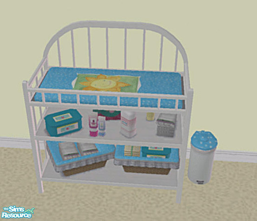 Sims 2 — bright baby set - changing table by priestmere — bright baby changing table
