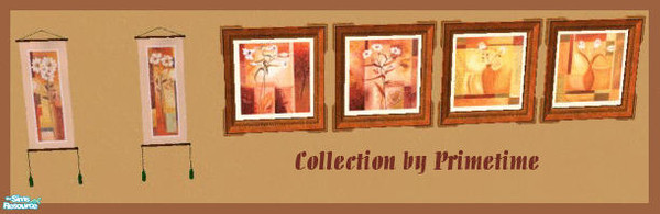 Sims 2 — Primetimes AAGockel Flowers by Primetime024 — This set features 6 floral prints from A.A. Gockel. 