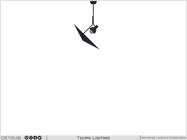Sims 4 — Tacoma Ceiling Lamp With Umbrella Short by Onyxium — Onyxium@TSR Design Workshop Lighting Collection - Belong To