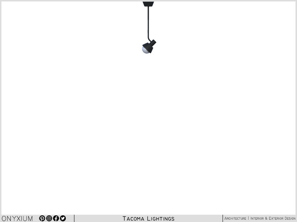 Sims 4 — Tacoma Ceiling Lamp Without Umbrella Short by Onyxium — Onyxium@TSR Design Workshop Lighting Collection - Belong