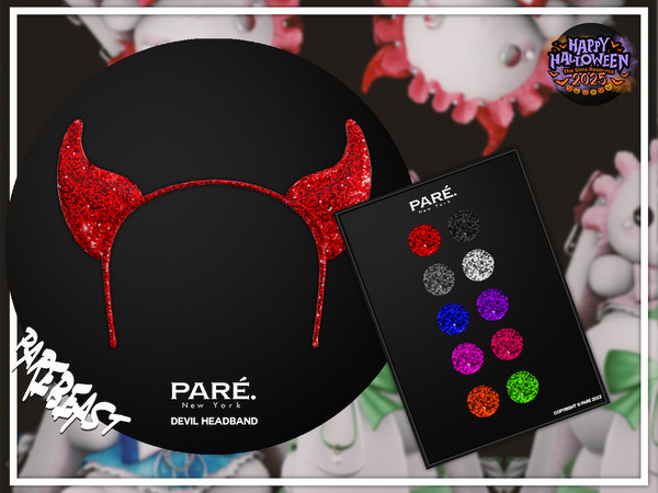 Sims 4 — PARE - Devil Headband by VentaStudio — 10 Swatches