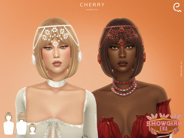 Sims 4 — Showgirl Era - Cherry Hairstyle by Enriques4 — New Mesh