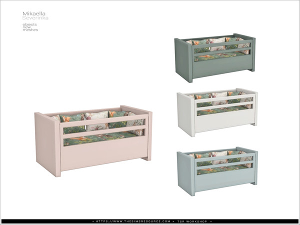 Sims 4 — Mikaella - infant's bed by Severinka_ — A set of furniture and decor for the design of a children's room.