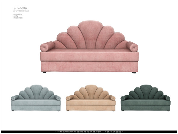 Sims 4 — Mikaella - loveseat by Severinka_ — A set of furniture and decor for the design of a children's room.