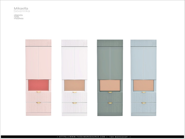 Sims 4 — Mikaella - cupboard by Severinka_ — A set of furniture and decor for the design of a children's room.