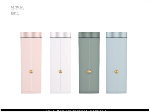 Sims 4 — Mikaella - wardrobe by Severinka_ — A set of furniture and decor for the design of a children's room.