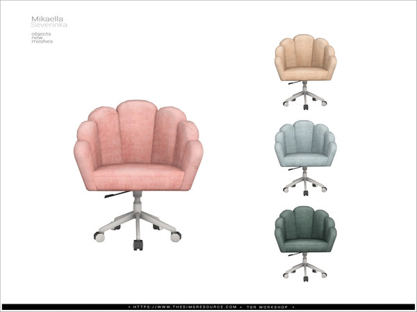 Sims 4 — Mikaella - desk chair by Severinka_ — A set of furniture and decor for the design of a children's room.