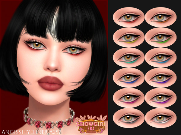 Sims 4 — Eyeliner A257 by ANGISSI — PREVIEWS MADE USING HQ MODE Makeup category