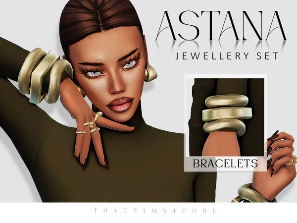 Sims 4 — astana jewellery set - bracelets by thatsims4core — includes left and right bracelets, 7 swatches each, bg