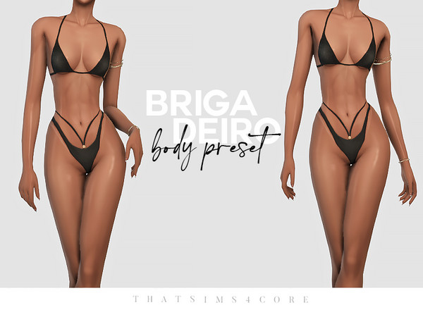 Sims 4 — brigadeiro body preset by thatsims4core — works with sliders, female frame, T - E
