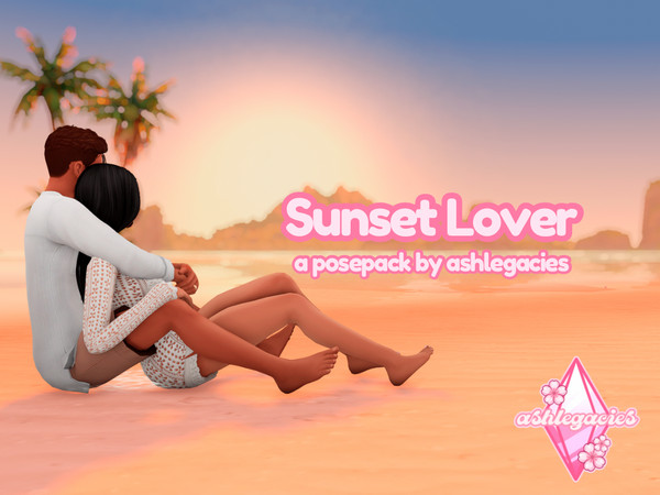 Sims 4 — Sunset Lover Posepack by ashlegacies — - Posepack