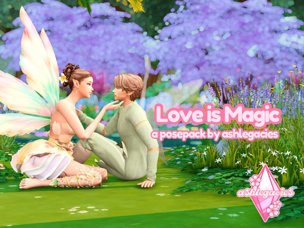 Sims 4 — Love is Magic Posepack by ashlegacies — - Posepack (7 poses)