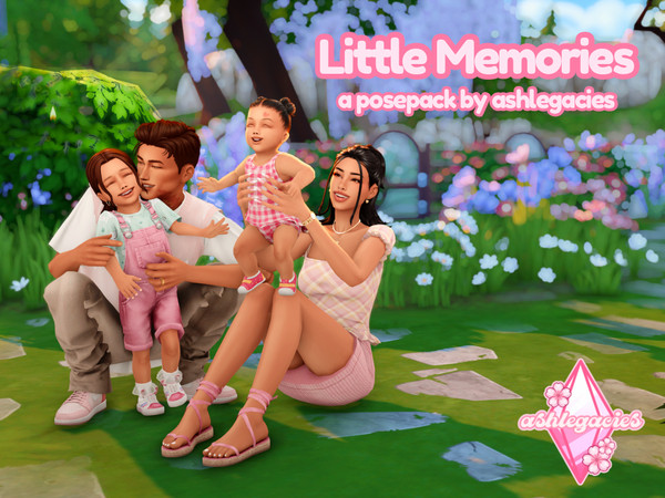 Sims 4 — Little Memories Posepack by ashlegacies — - Posepack (7 poses)