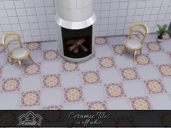 Sims 4 — Ceramic Tiles in off white2 by Emerald — Off white ceramic tiles are neutral and go well with most colors.