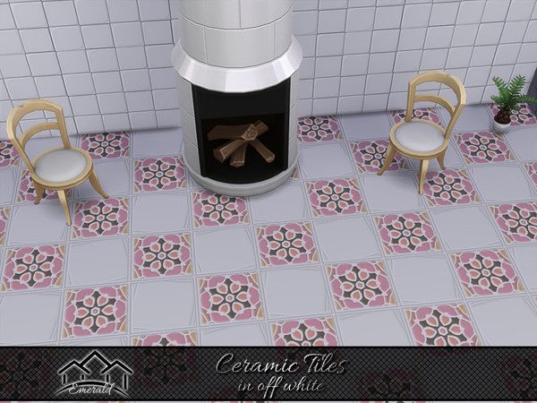 Sims 4 — Ceramic Tiles in off white3 by Emerald — Off white ceramic tiles are neutral and go well with most colors.
