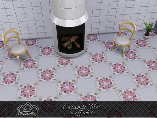 Sims 4 — Ceramic Tiles in off white4 by Emerald — Off white ceramic tiles are neutral and go well with most colors.