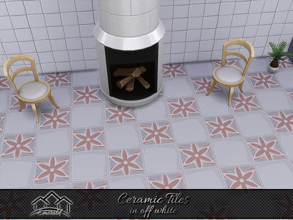 Sims 4 — Ceramic Tiles in off white5 by Emerald — Off white ceramic tiles are neutral and go well with most colors.