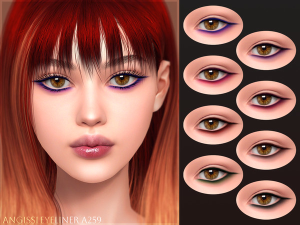 Sims 4 — Eyeliner A259 by ANGISSI — PREVIEWS MADE USING HQ MODE Makeup category