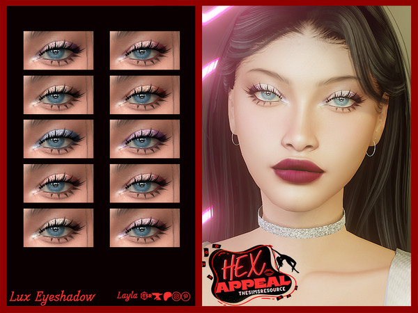 Sims 4 — Hex Appeal - Lux Eyeshadow by Layla — Previews were made using HQ Mod