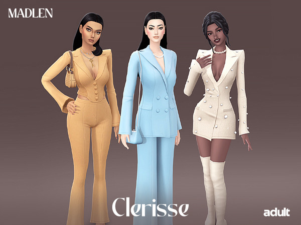 Sims 4 — [Madlen] Clerisse Blazer.package by Madlen — Chic, confident, and effortlessly elevated! Put it on, strike a