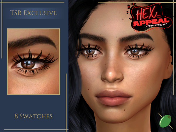 Sims 4 — Sultry Lashes Glasses Contradict by Pitted0live — Long 3D Lashes, wispy and provocative Custom catalog image