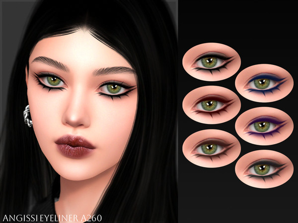 Sims 4 — Eyeliner A260 by ANGISSI — PREVIEWS MADE USING HQ MODE Makeup category