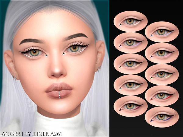 Sims 4 — Eyeliner A261 by ANGISSI — PREVIEWS MADE USING HQ MODE Makeup category