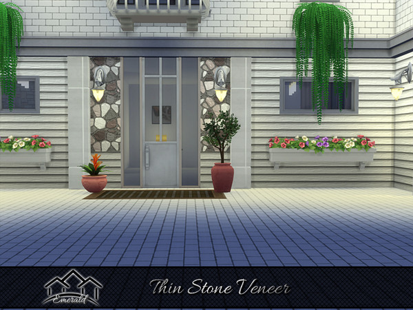 Sims 4 — Thin Stone Veneer 4 by Emerald — Transform your home into a beautiful artwork with Thin Stone Veneer.