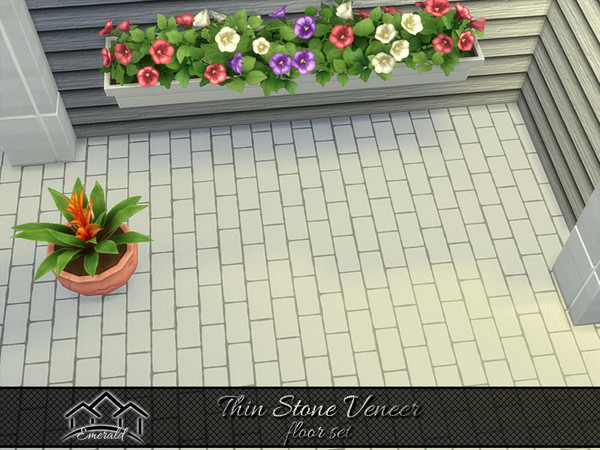 Sims 4 — Thin Stone Veneer floor 1 by Emerald — Transform your home into a beautiful artwork with Thin Stone