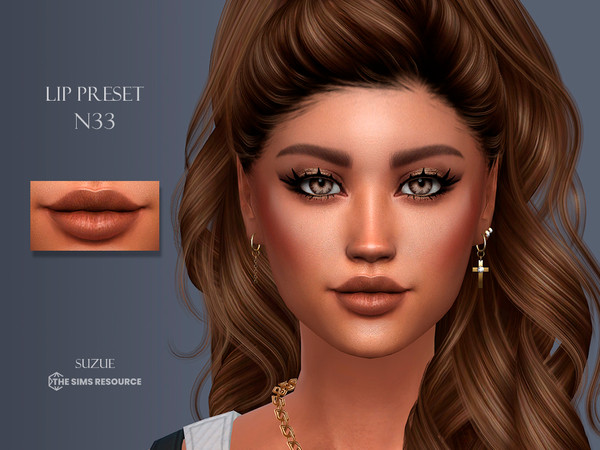 Sims 4 — Lip Preset N33 by Suzue — New Preset (Suzue)