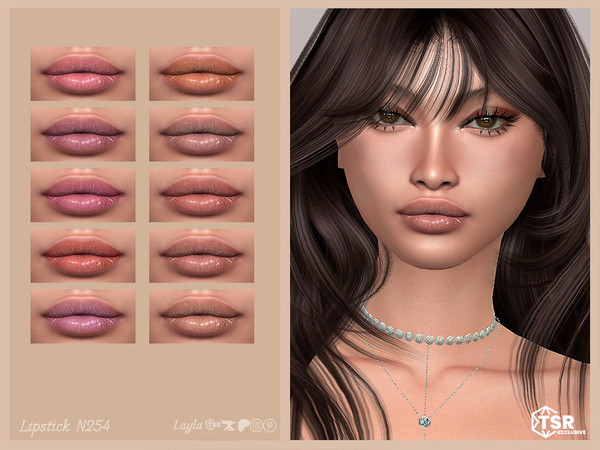 Sims 4 — Lipstick N254 by Layla — Previews were made using HQ Mod