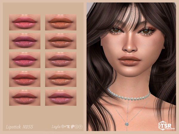 Sims 4 — Lipstick N255 by Layla — Previews were made using HQ Mod