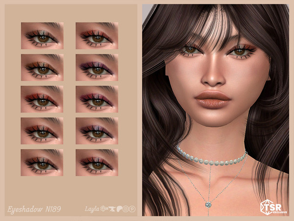 Sims 4 — Eyeshadow N189 by Layla — Previews were made using HQ Mod